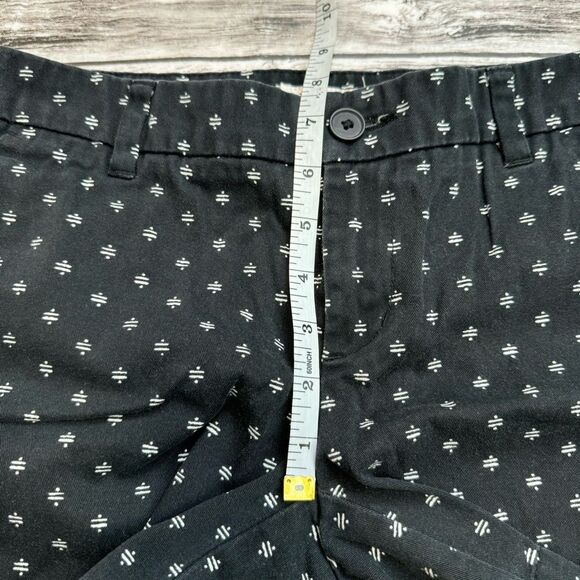 Merona Printed Chino Shorts Black White Geometric Mid Rise Size 2 Cotton - Picture 8 of 9